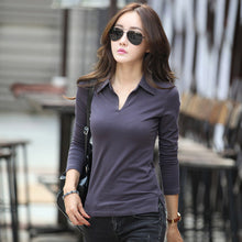 Load image into Gallery viewer, Spring Autumn Polo Shirt Women 2019 Long Sleeve