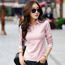 Load image into Gallery viewer, Spring Autumn Polo Shirt Women 2019 Long Sleeve
