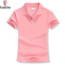 Load image into Gallery viewer, New 2019 Summer Brand Solid Polo Women Shirt Slim Short