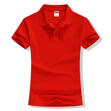 Load image into Gallery viewer, New 2019 Summer Brand Solid Polo Women Shirt Slim Short