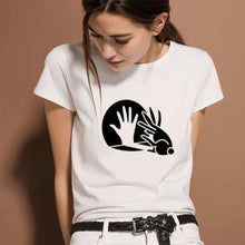 Load image into Gallery viewer, 2019 white trend element pattern print women's polo