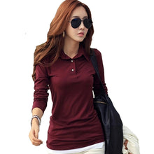 Load image into Gallery viewer, Spring Autumn Casual Polos Women New Long Sleeve Slim