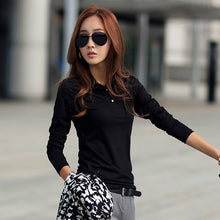 Load image into Gallery viewer, Spring Autumn Casual Polos Women New Long Sleeve Slim