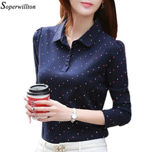Load image into Gallery viewer, 100% Cotton Polo Shirt Women Long Sleeve Shirt Office