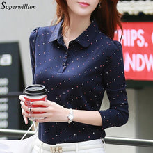 Load image into Gallery viewer, 100% Cotton Polo Shirt Women Long Sleeve Shirt Office